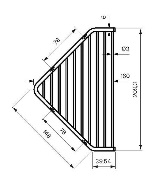 Tapwell TA156 såpehylle Brushed Black chrome