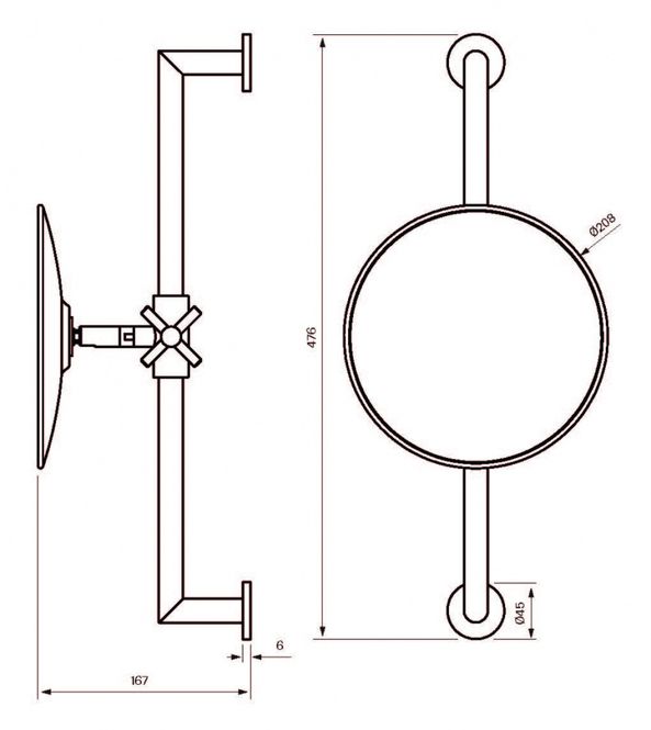 Hovedbilde Tapwell TA816 Sminkespeil Krom