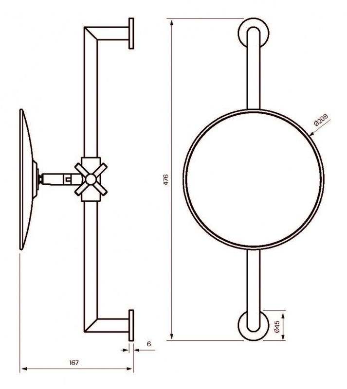 Tapwell TA816 Sminkespeil Krom