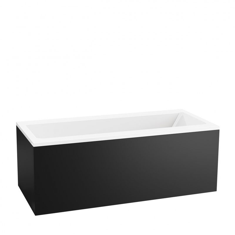 Vikingbad Badekar Kvadrat DUO 170m/panel sort matt