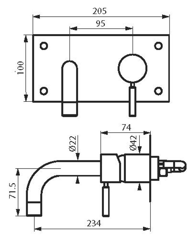 Tapwell BOX008 servantbatteri Oksiderende kobber
