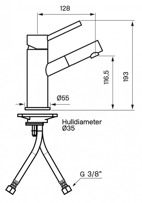Hovedbilde Tapwell BI071 Servantbatteri Kobber