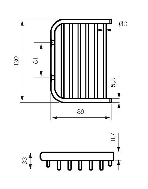 Tapwell TA126 Såpehylle Oksiderende Kobber
