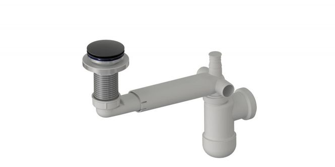 Hovedbilde Vikingbad Vannlås og Pop-up benkeplater, sort