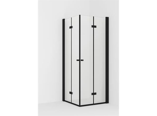 Hovedbilde VikingBad Dusjhjørne leddet LIAM 70x100cm V, sort