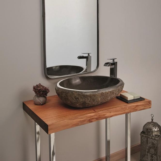 Hovedbilde Korsbakken Piedra Rio Steinservant - Grå-Sort ...