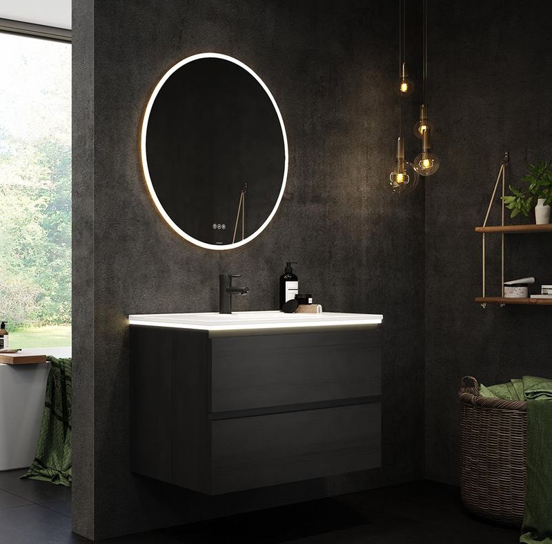 Vikingbad Oda 110cm Rundt speil med LED lys