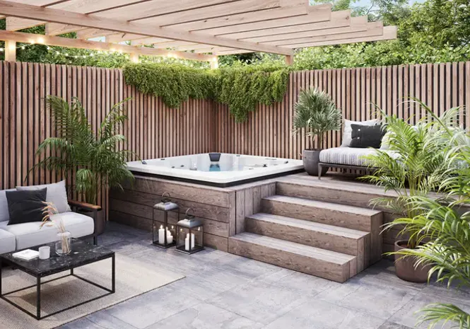 Hovedbilde Utendørs massasjebad VikingBad POLARIS 215x215cm ...