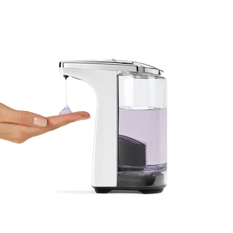Simplehuman såpedispenser med sensor, batteri 237ml - hvit eller matt krom