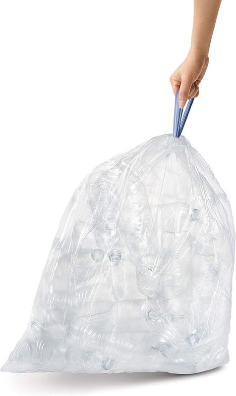 Simplehuman avfallspose kode J, 30-45L hvit plast 3x20pk (60 poser)