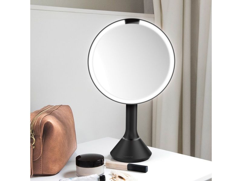 Simplehuman sensorspeil med berøringskontroll og stemningslys matt sort