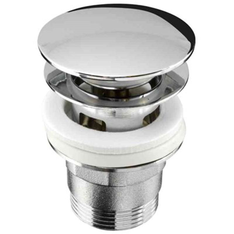 A-collection push ventil rund, krom
