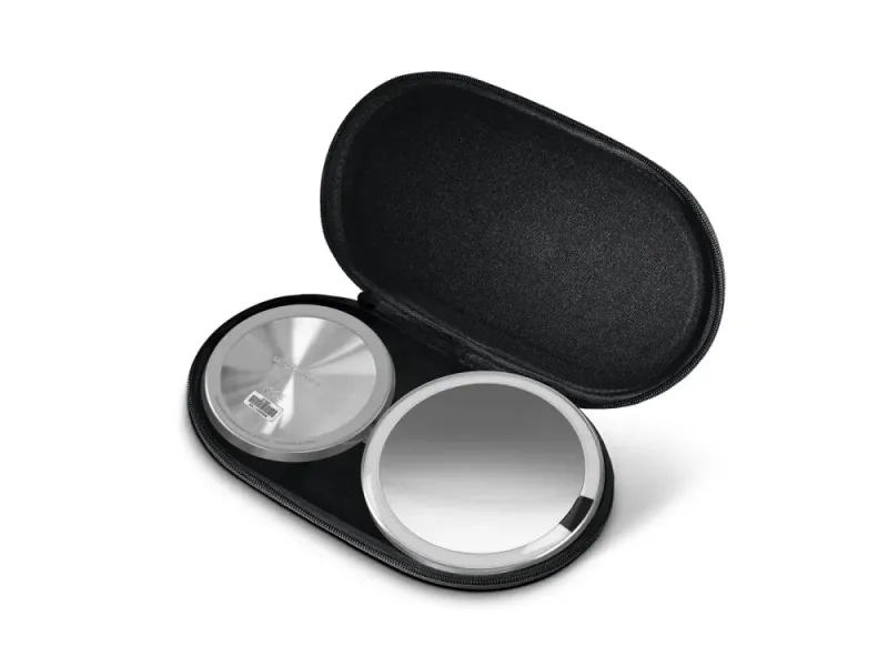 Simplehuman Sensorspeil mini Rustfritt stål opplabart med reiseetui ST3004