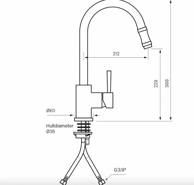 Hovedbilde Tapwell EVO185 Kjøkkenbatteri, Oksiderende ...