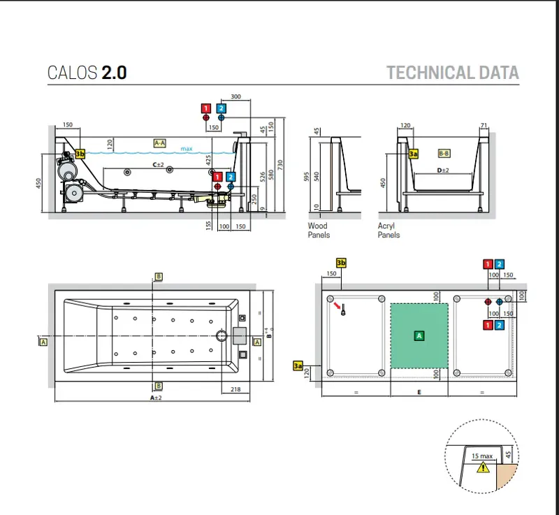 Novellini Calos badekar 170x80