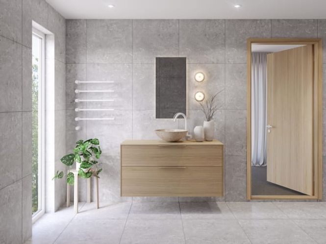 Hovedbilde Fossbad Innovent Lys eik møbelpakke 121 cm