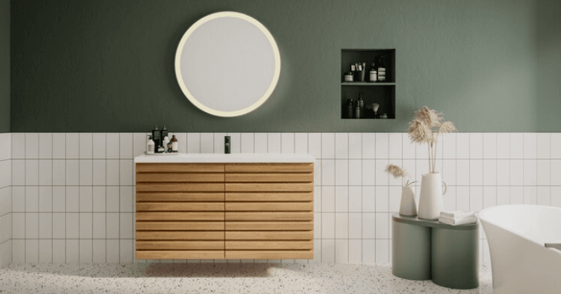 LinnBad Selma Servantskap Eikestav, 2 skuffer