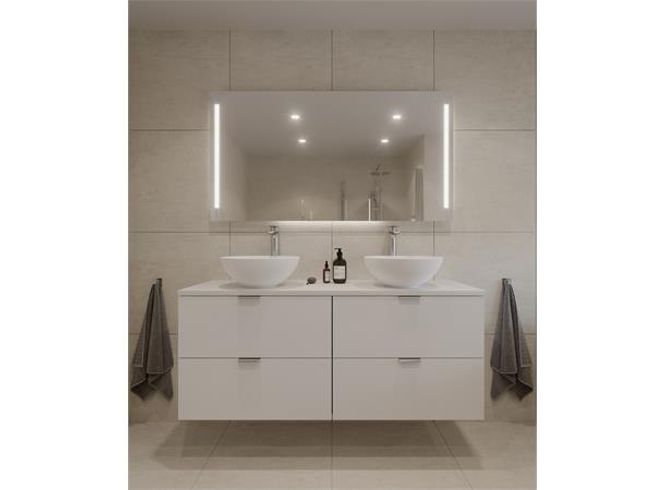 Hovedbilde Vikingbad MIE 140DBL Servantskap, slett, hvit ...