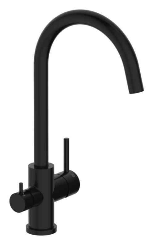 A-collection Azur Eco I kjøkkenbatteri. m/høy U-tut og avst.