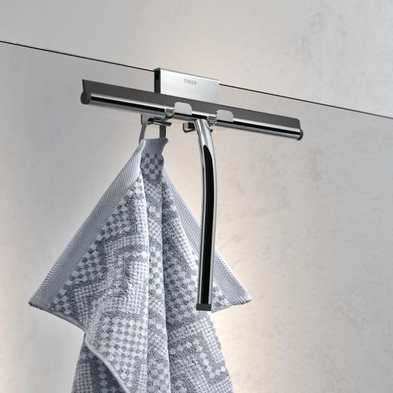 Tiger Caddy dobbel krok for glassvegg krom