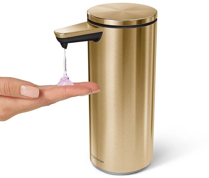 Simplehuman ST1067 Oppladbar Såpedispenser med adaptiv sensor – Messing